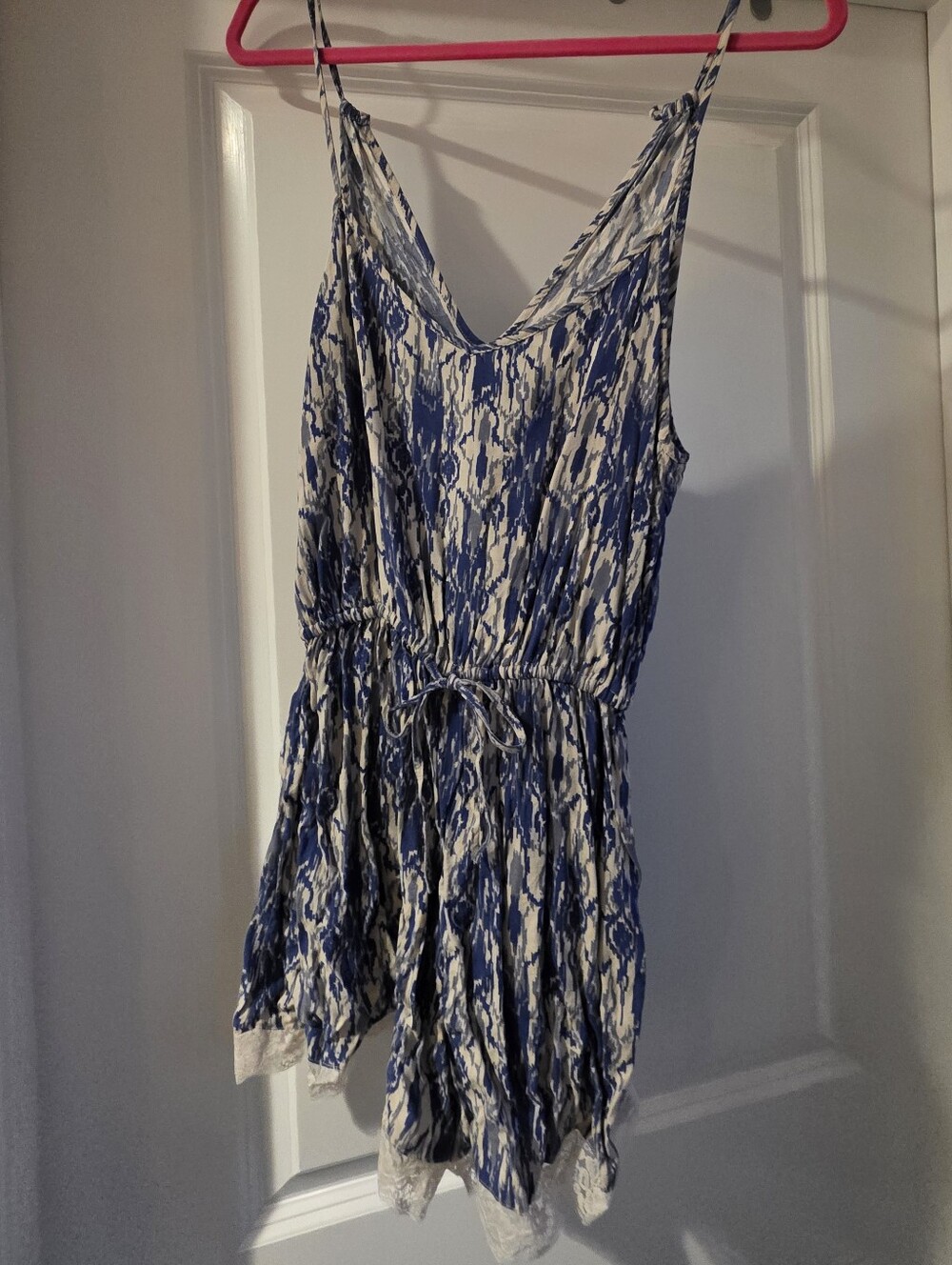 Abercrombie & Fitch Blue and White Romper
